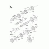 Схема вузла: Трансмісія для Kawasaki KLX250 KLX250R