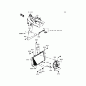 Схема вузла: Радіатор для Kawasaki ZR800 Z800 ABS