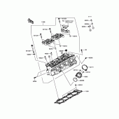 Схема вузла: Головка циліндра для Kawasaki ZX636 Ninja ZX-6R 30th Anniversary Edition