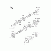 Схема узла: Трансмиссия для Kawasaki KL110 KSR