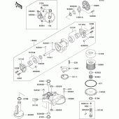 Схема узла: Масляный насос (1/2) для Kawasaki ZX1100 ZZ-R1100