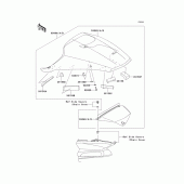 Схема узла: Заглушка сиденья (Опция) для Kawasaki ZX1400 ZZR1400 ABS