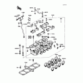Схема вузла: Головка циліндра для Kawasaki ZG1200 Voyager XII