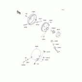 Схема вузла: Headlight(s) для Kawasaki VN250 Eliminator 250V