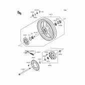 Схема вузла: Заднє колесо & Привідний ланцюг для Kawasaki EX250 ZZR250