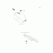 Схема вузла: Інформаційні наклейки для Kawasaki BJ250