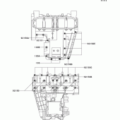 Схема вузла: Болти картера двигуна для Kawasaki ZX600 ZZ-R600