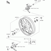 Схема узла: Ступица переднего колеса для Kawasaki ZG1400 1400GTR ABS