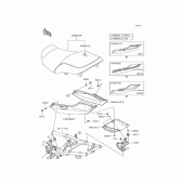 Схема узла: Сиденье для Kawasaki ZR1200 ZRX1200 DAEG