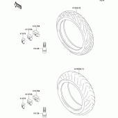 Схема узла: Шины для Kawasaki ZX600 Ninja ZX-6R