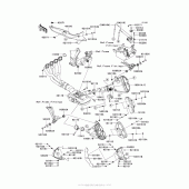 Схема узла: Выхлопная система для Kawasaki ZX1000 Ninja 1000