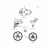 Схема вузла: Decals(Black) для Kawasaki ZR800 Z800