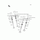 Схема вузла: Рокер & Клапан для Kawasaki ZR400 ZRX-II