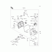 Схема вузла: Повітряний фільтр Kawasaki ZR750 Z750