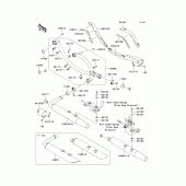 Схема вузла: Вихлопна система для Kawasaki VN1700 Vulcan 1700 Nomad