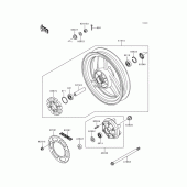 Схема узла: Ступица заднего колеса для Kawasaki EX500 GPZ500S