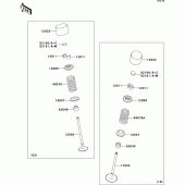 Схема узла: Клапан(ы)(1/2) для Kawasaki ZX1000 Ninja ZX-10R