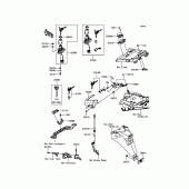 Схема вузла: Замок запалювання для Kawasaki ZX1400 ZZR1400 ABS