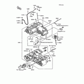 Схема узла: Картер двигателя для Kawasaki ZX600 GPX600R