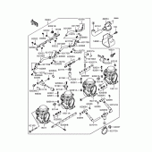 Схема вузла: Карбюратор (ZR250-B1/B1A/B2) для Kawasaki ZR250 Balius-II