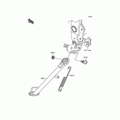 Схема вузла: Бічна підніжка для Kawasaki BX250 NINJA 250SL