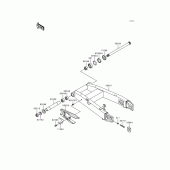 Схема узла: Задний рычаг (Маятник) для Kawasaki ZX600 Ninja ZX-6R