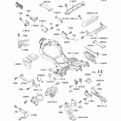 Схема вузла: Батарейний відсік(1/2) для Kawasaki ZX1100 ZZ-R1100