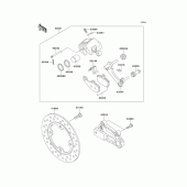 Схема вузла: Заднє гальмо для Kawasaki ZX900 Ninja ZX-9R