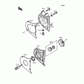 Схема вузла: Водяний насос для Kawasaki EX400 GPZ400S
