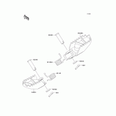 Схема узла: Подножки для Kawasaki KX85 KX85-II