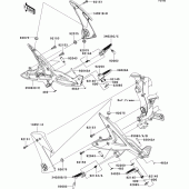 Схема узла: Подножки для Kawasaki EX650 Ninja 650 ABS