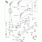 Схема вузла: Ignition switch(1/2) для Kawasaki EX250 ZZR250