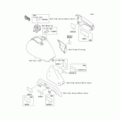 Схема вузла: Інформаційні наклейки для Kawasaki EN500 Vulcan 500 LTD