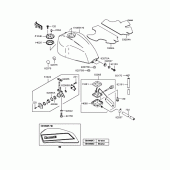 Схема вузла: Паливний бак для Kawasaki ZR400 ZRX