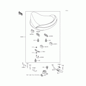 Схема вузла: Сидіння для Kawasaki KZ1000 Police