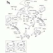 Схема вузла: Cowling(1/2)(zx400-l3) для Kawasaki ZX400 ZXR400