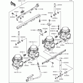 Схема вузла: Карбюратор(1/2)(-zrt10a-026676) для Kawasaki ZR1100 Zephyr 1100