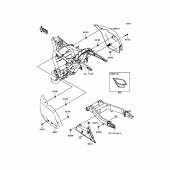 Схема вузла: Side Covers/Chain Cover для Kawasaki VN1700 Vulcan 1700 Vaquero ABS