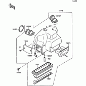 Схема вузла: Повітряний фільтр для Kawasaki ZG1000 1000GTR