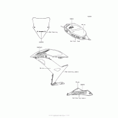 Схема вузла: Decals (White) для Kawasaki EX650 Ninja 650