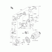 Схема вузла: Starter motor для Kawasaki EX250 ZZR250