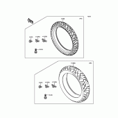 Схема узла: Шины для Kawasaki ER300 Z300