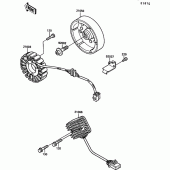 Схема вузла: Генератор для Kawasaki EX500 GPZ500S