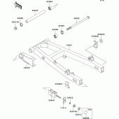 Схема вузла: Задній важіль (Маятник) для Kawasaki EL250 Eliminator 252