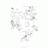 Схема узла: Топливный бак для Kawasaki KL650 KLR650