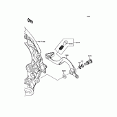 Схема узла: Лапка тормоза для Kawasaki KX250/ KX252 KX250F