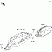 Схема вузла: Meter(s) для Kawasaki ZX1000 Ninja ZX-10R ABS