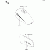 Схема вузла: Decals(el250-f4) для Kawasaki EL250 Eliminator 252