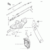 Схема вузла: Троси для Kawasaki ZX1000 Ninja 1000 ABS