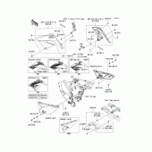 Схема вузла: Side covers/chain cover(1/2) для Kawasaki KLX125 D-Tracker
